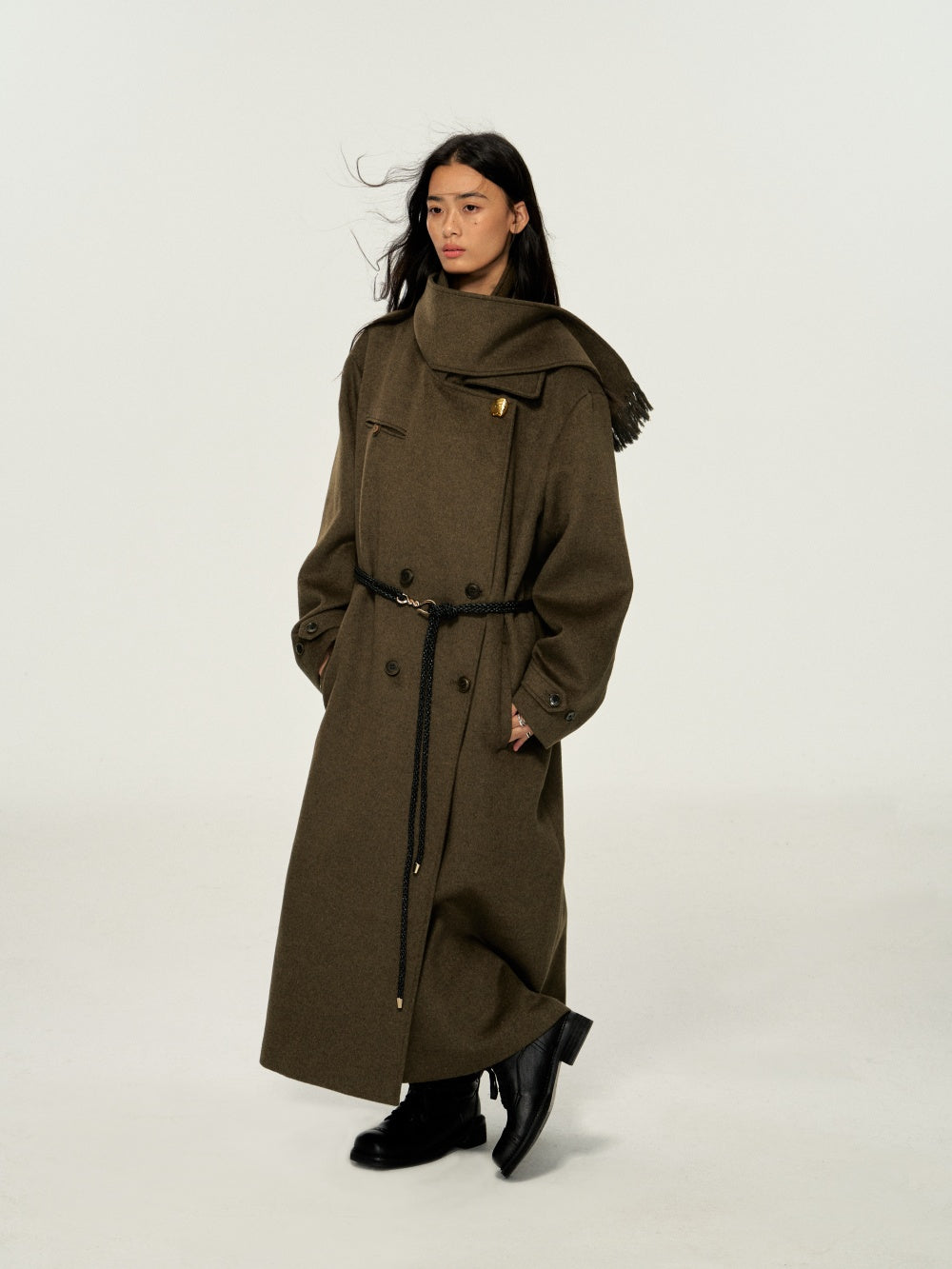 Long woolen coat