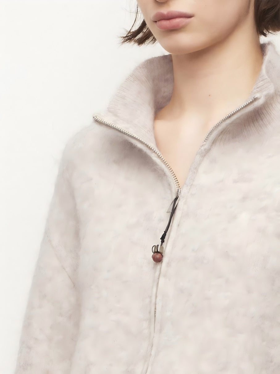 Mohair and wool cardigan