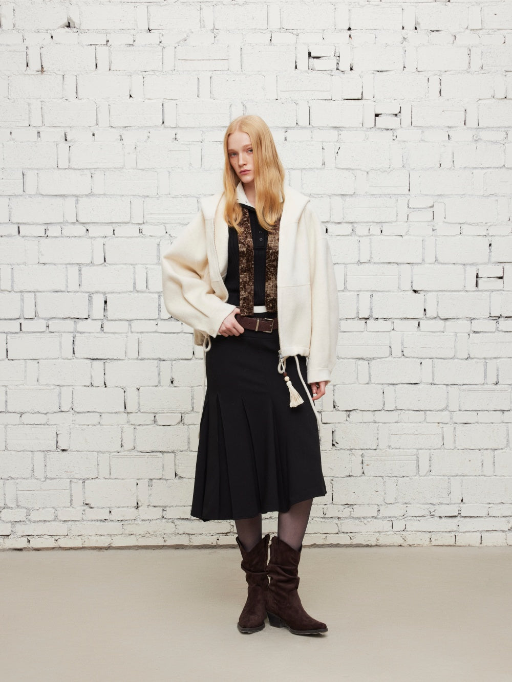 Two-piece knitted tops