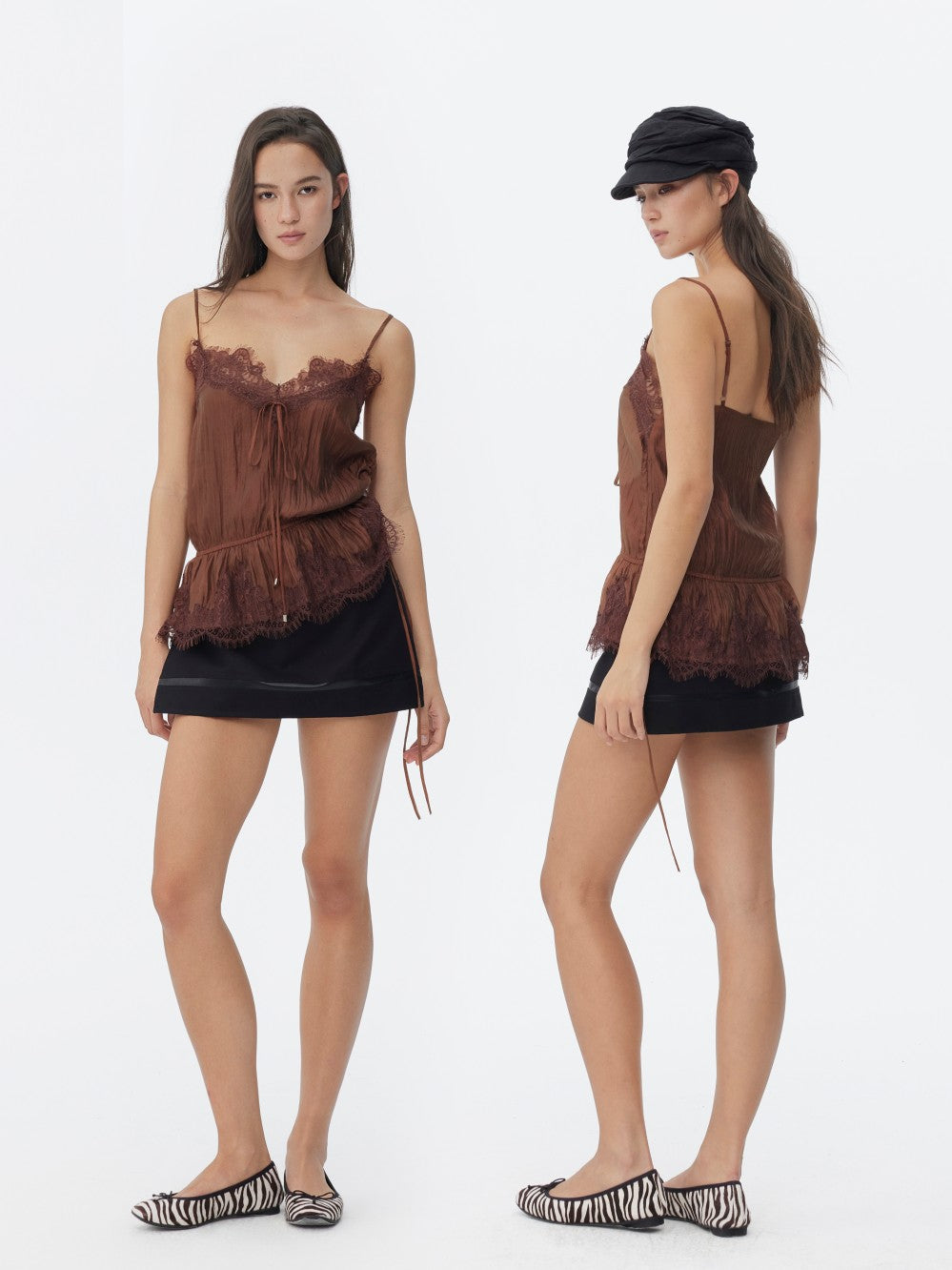 Three-color Acetate Jacquard Lace Camisole
