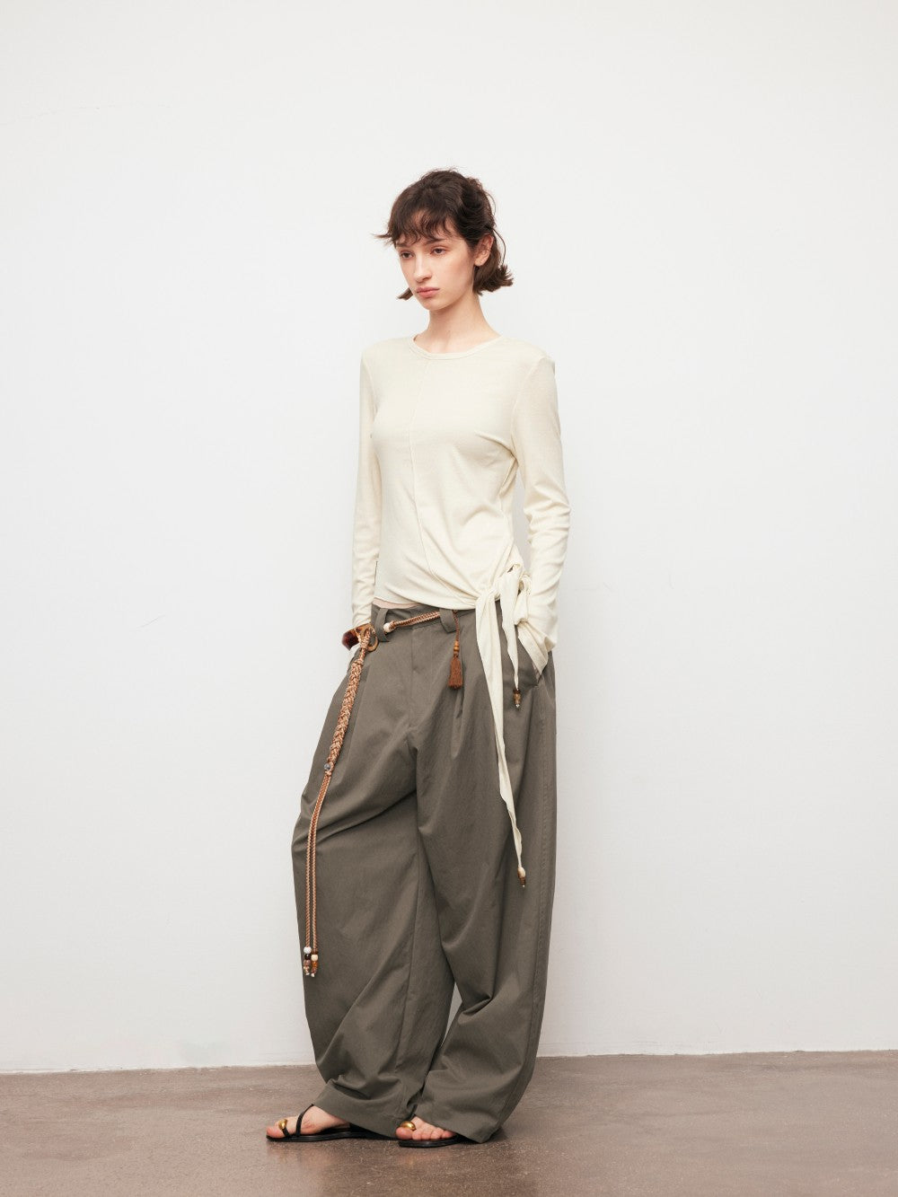 Wide-Leg Casual Pants