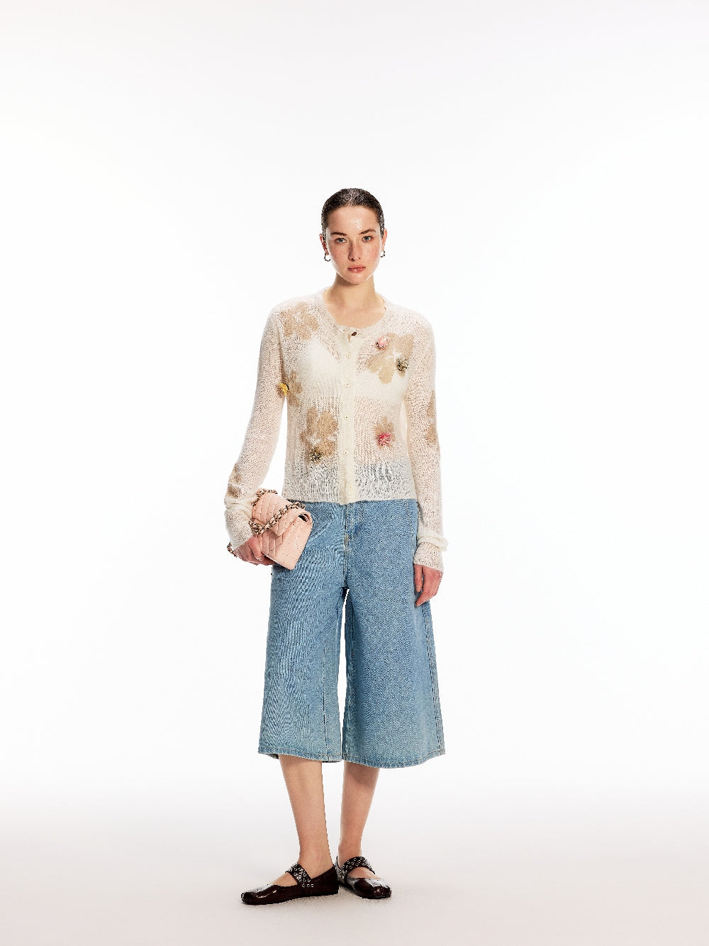 Light Blue Cropped Denim Jeans