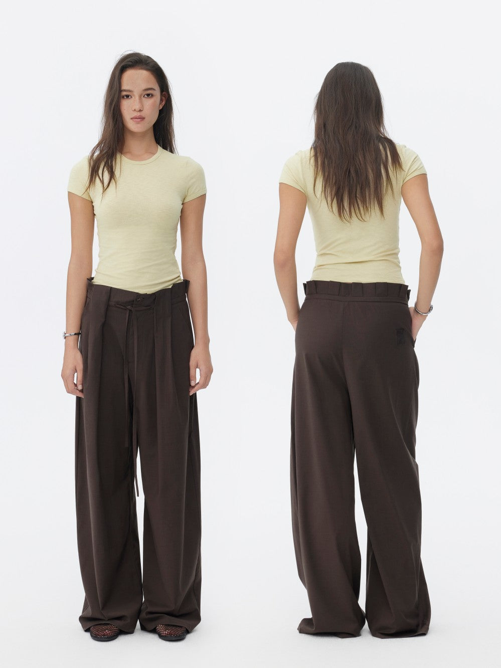 Petal Waist Loose Casual Pants