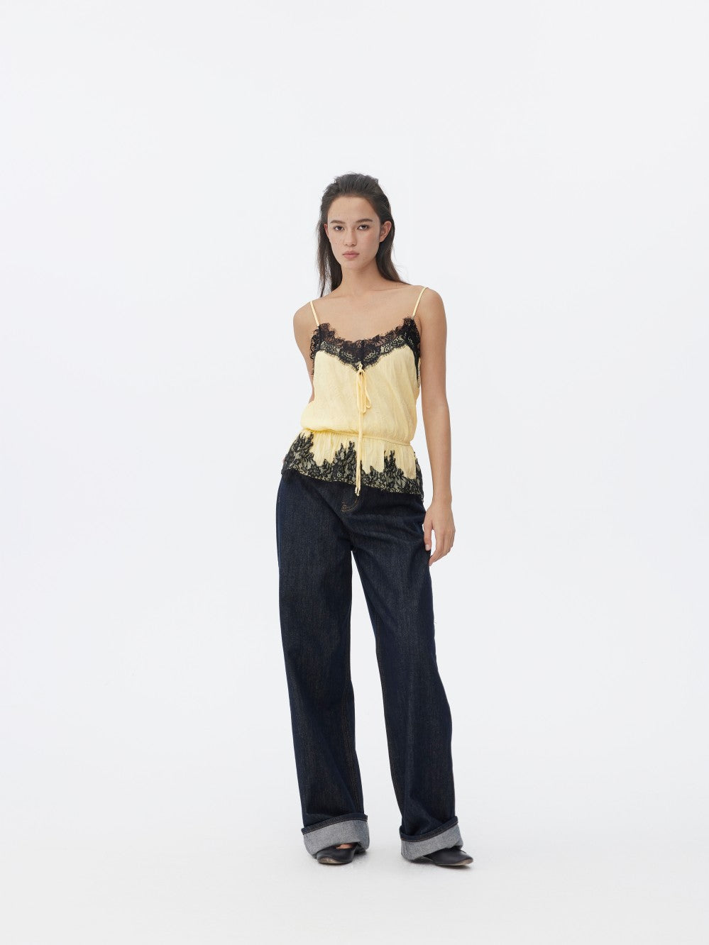 Three-color Acetate Jacquard Lace Camisole