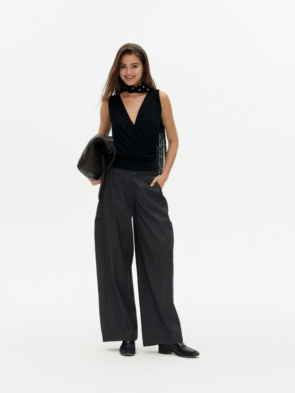 Acetate Tencel Sash Strap Tank Top