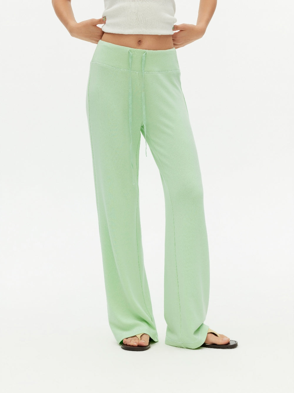 Jade Green Modal Soft Cropped Sweatshirt Set
