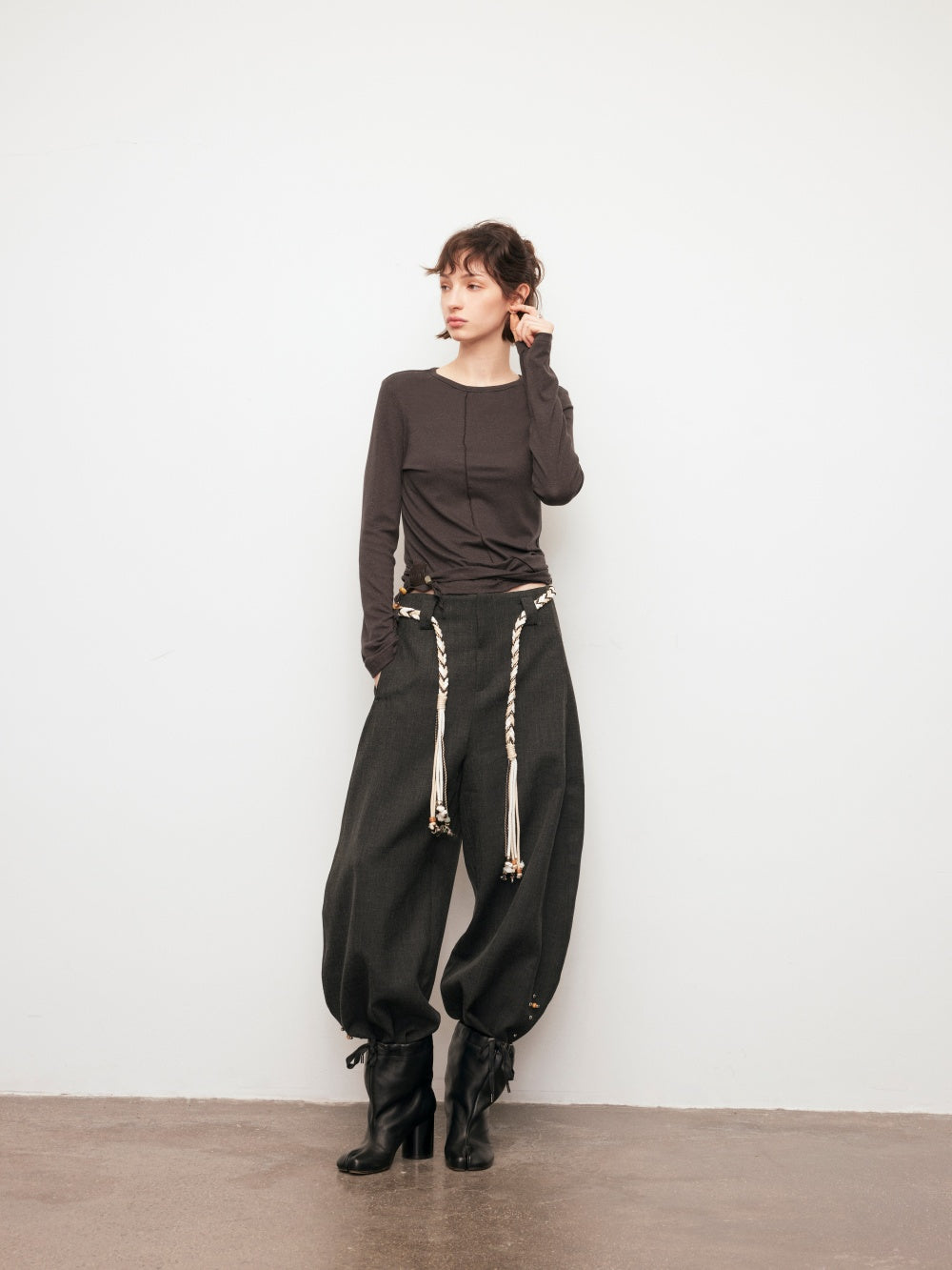 Loose-fit suit pants