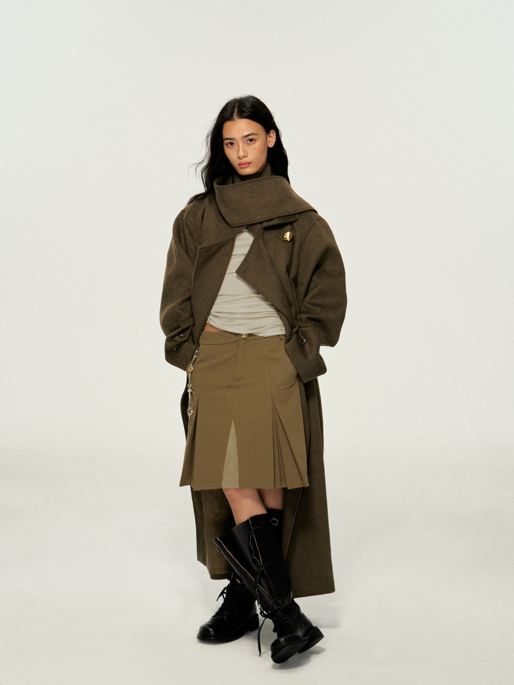 Long woolen coat