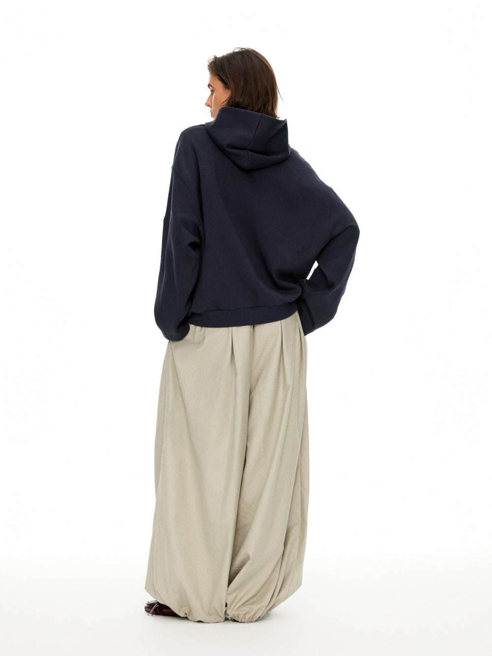 New Chinese-style frog button hoodie