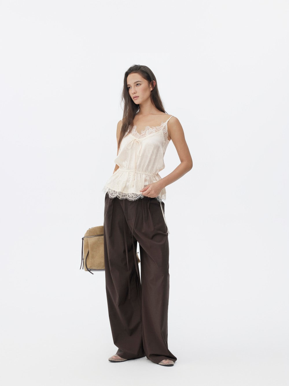 Three-color Acetate Jacquard Lace Camisole