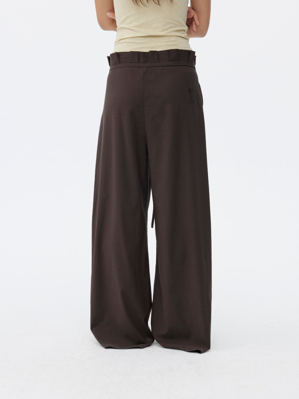 Petal Waist Loose Casual Pants
