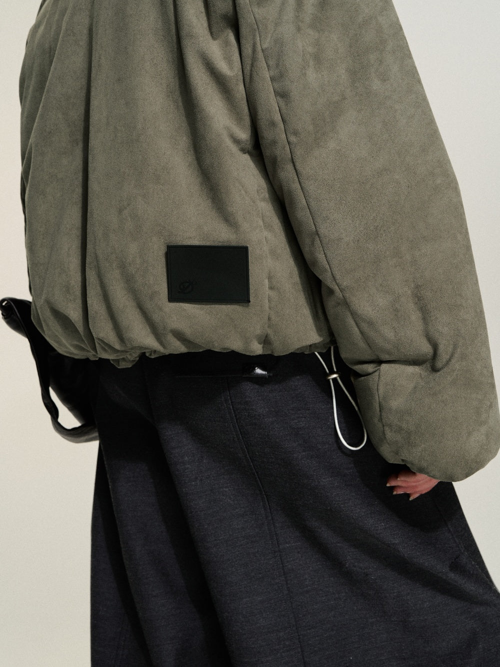 Leather-like fur coat