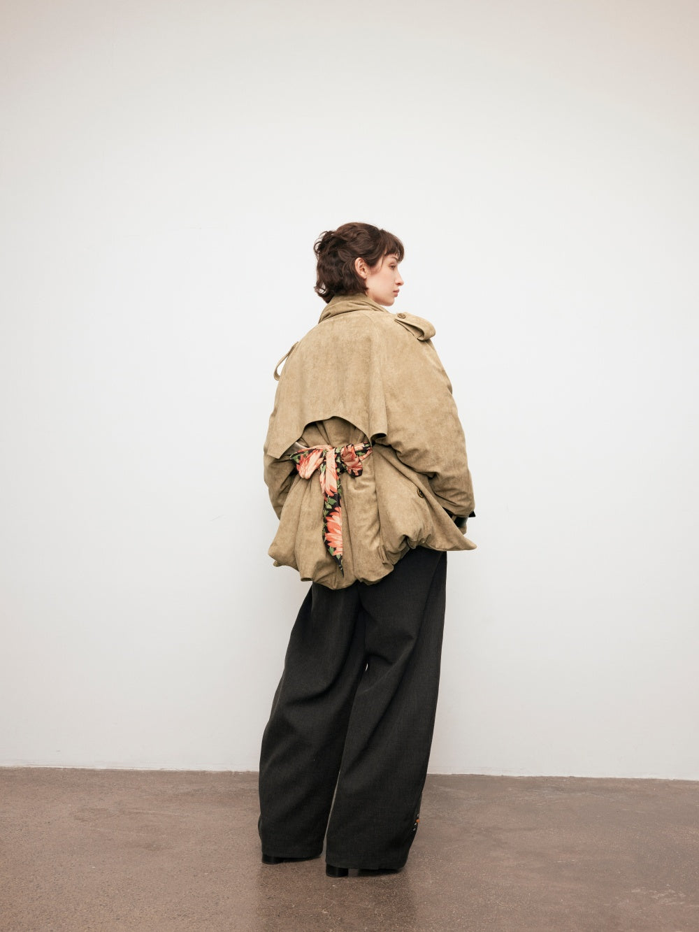 Bathrobe-style overcoat