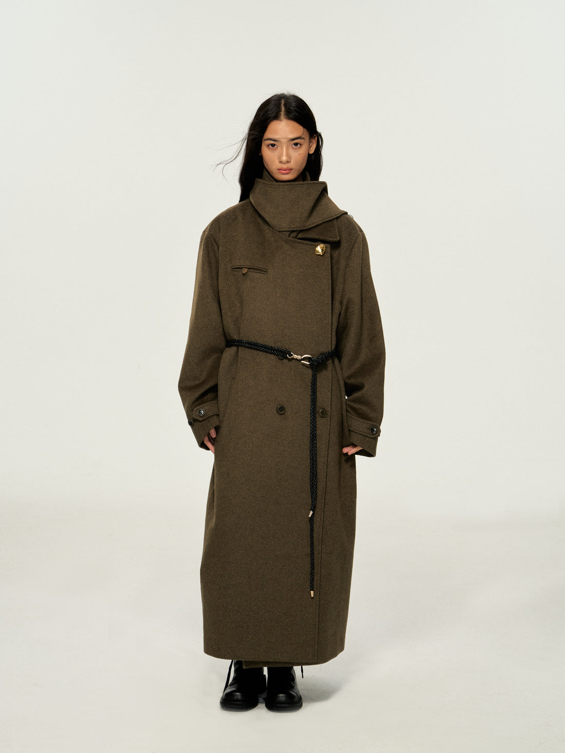 Long woolen coat