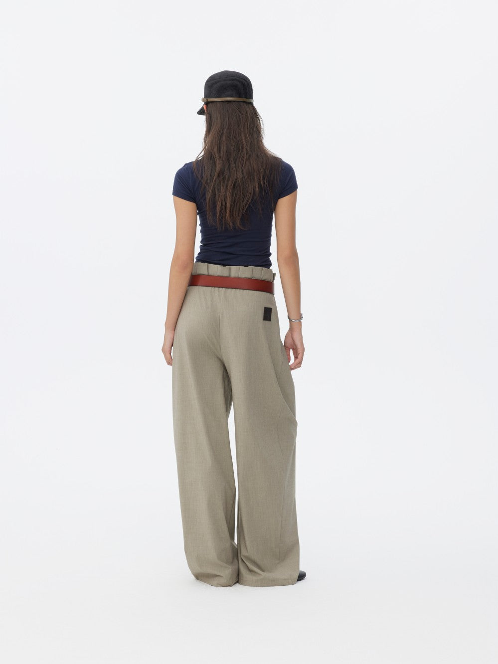 Petal Waist Loose Casual Pants
