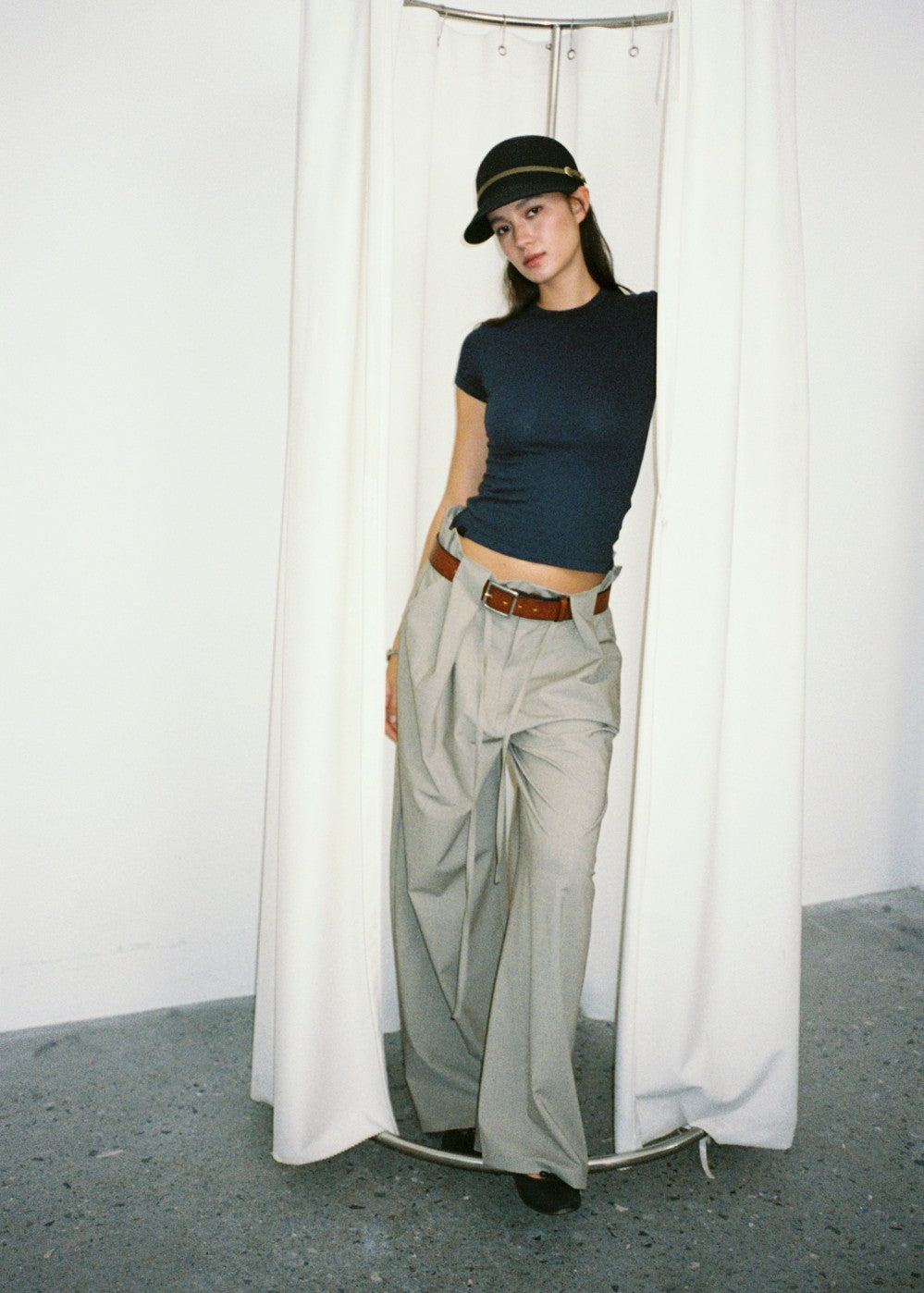 Petal Waist Loose Casual Pants